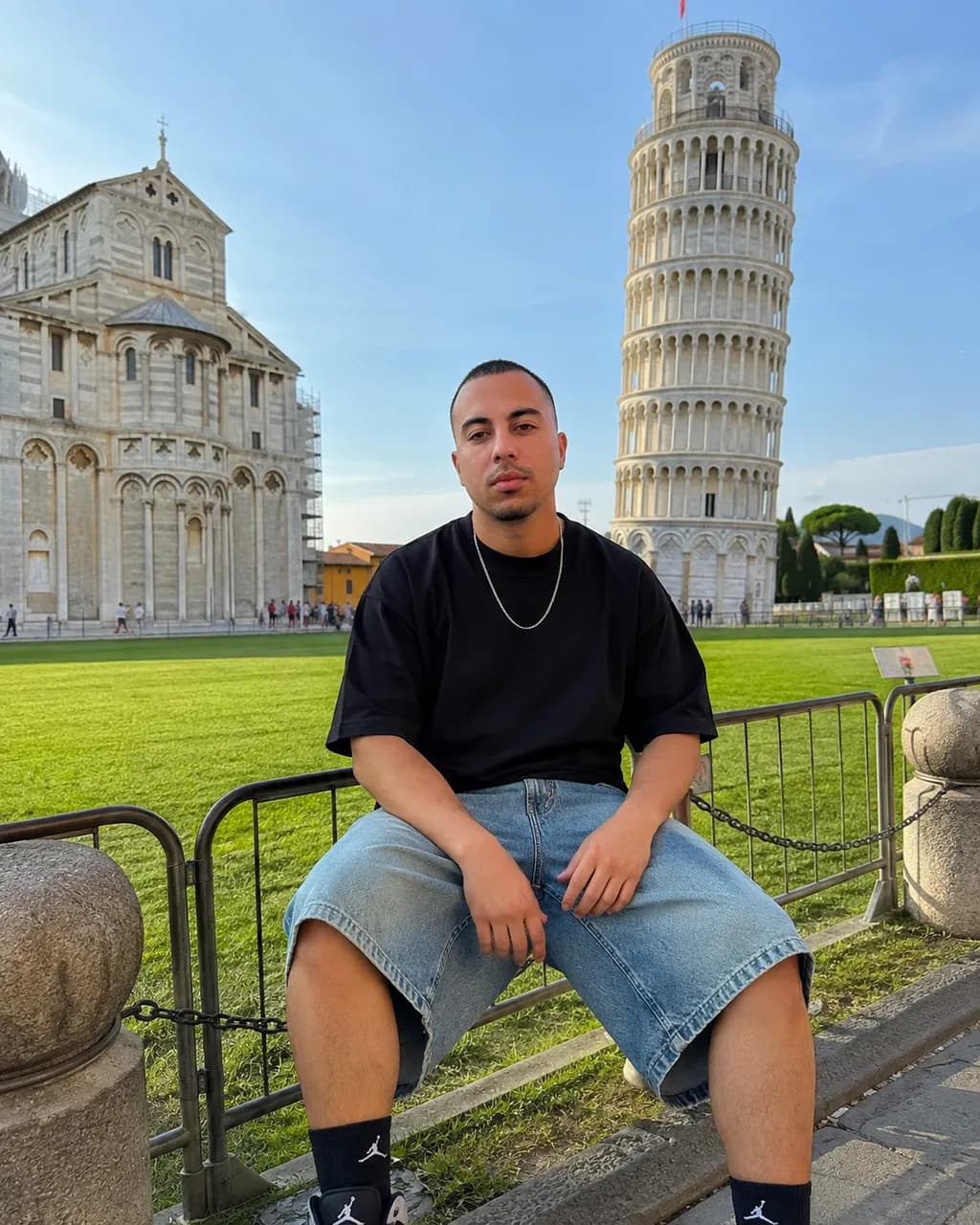 Leaning by the Leaning Tower