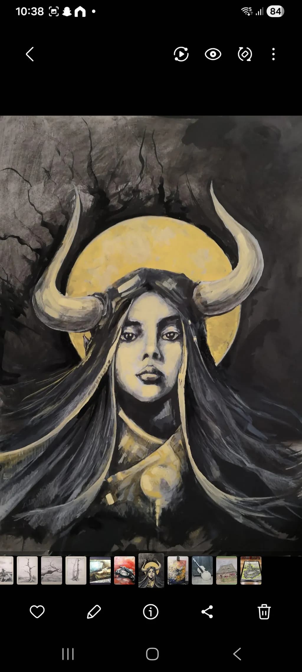 Horned Figure with Halo
