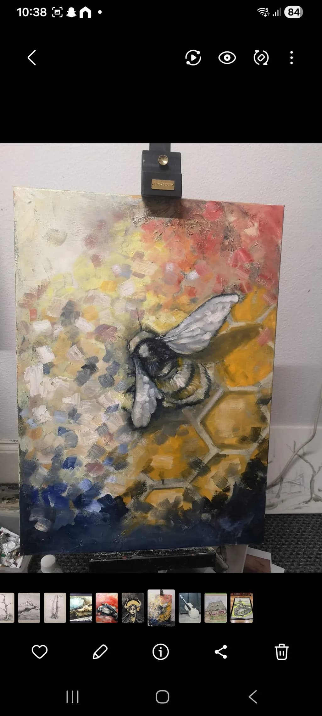 Honeybee on Honeycomb