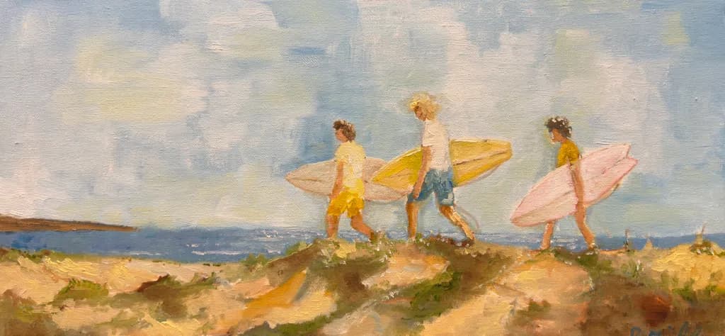 Surfers on the Beach