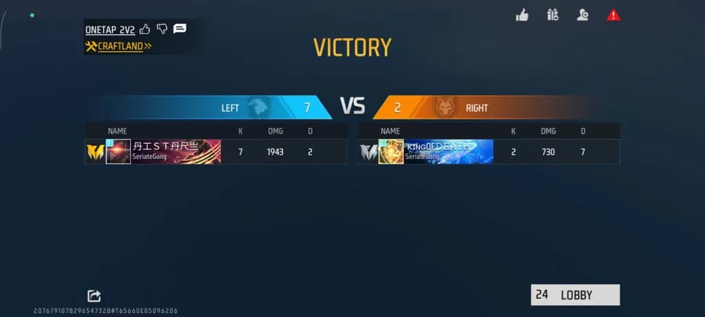 Victory Screen Score