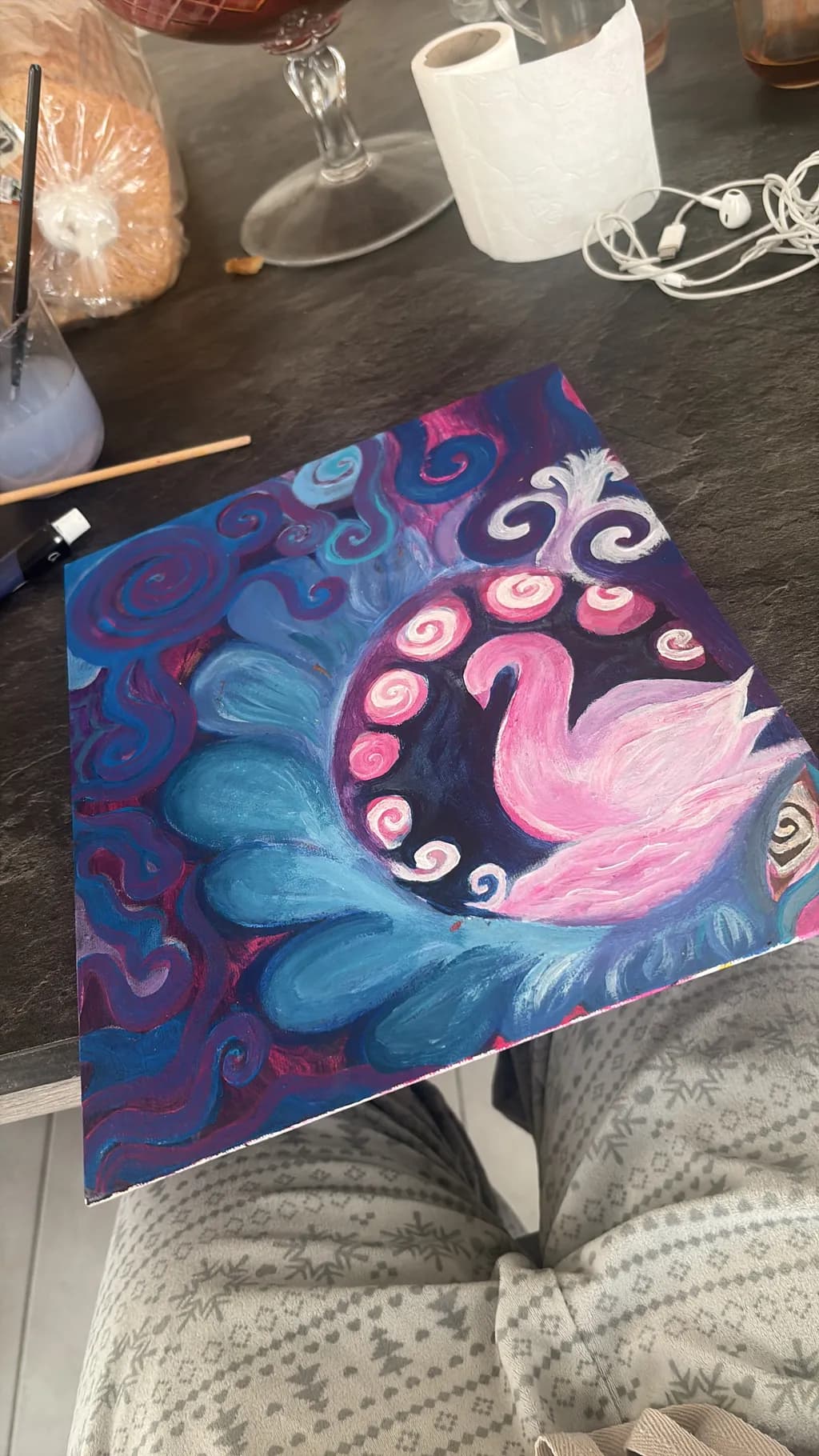 Pink Swan Swirl
