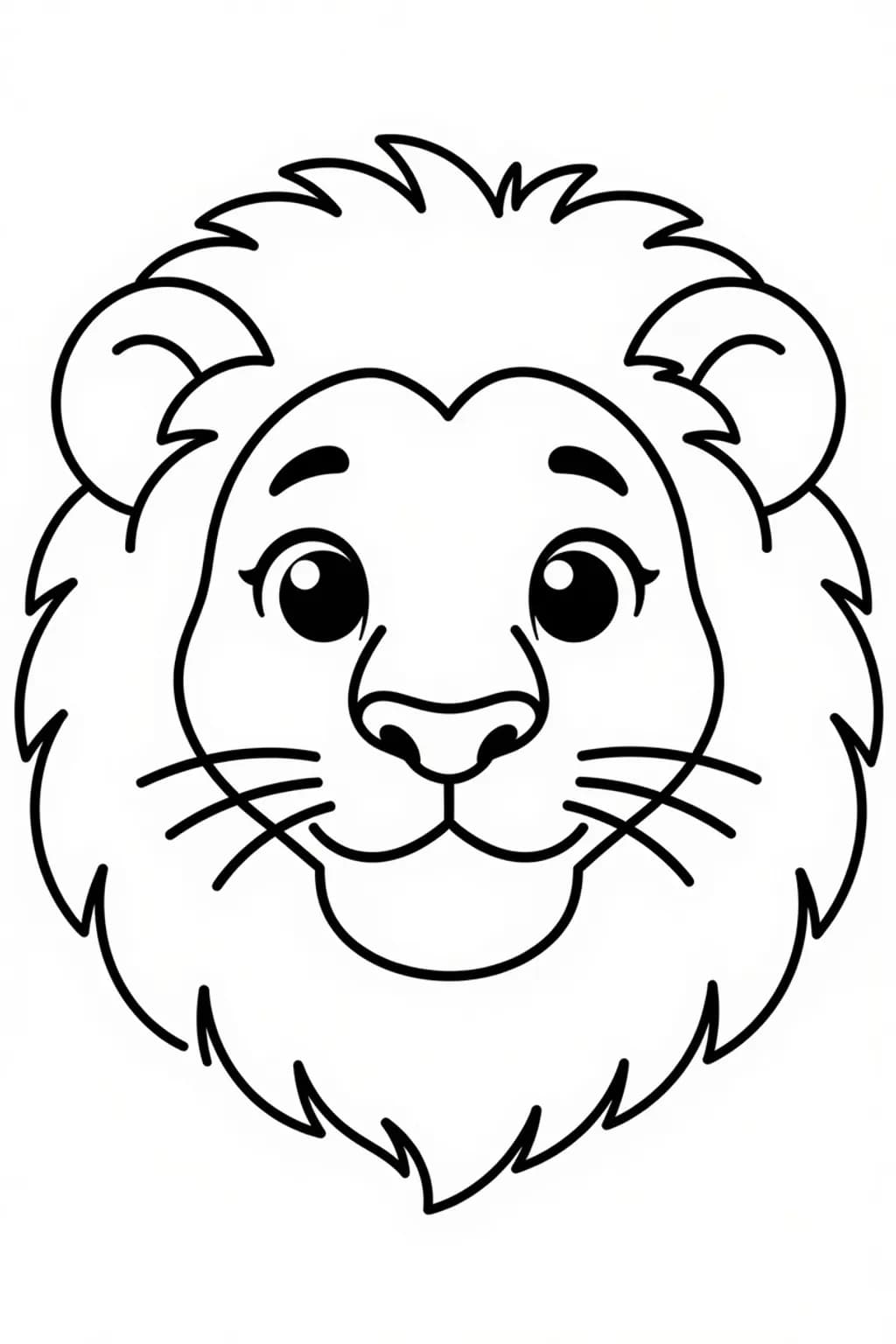 Lion Face Outline