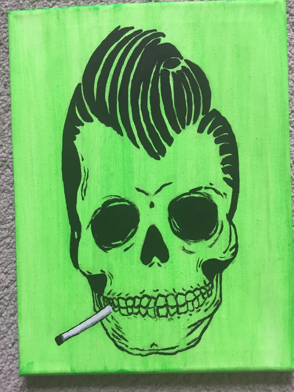 Skull with Cigarette
