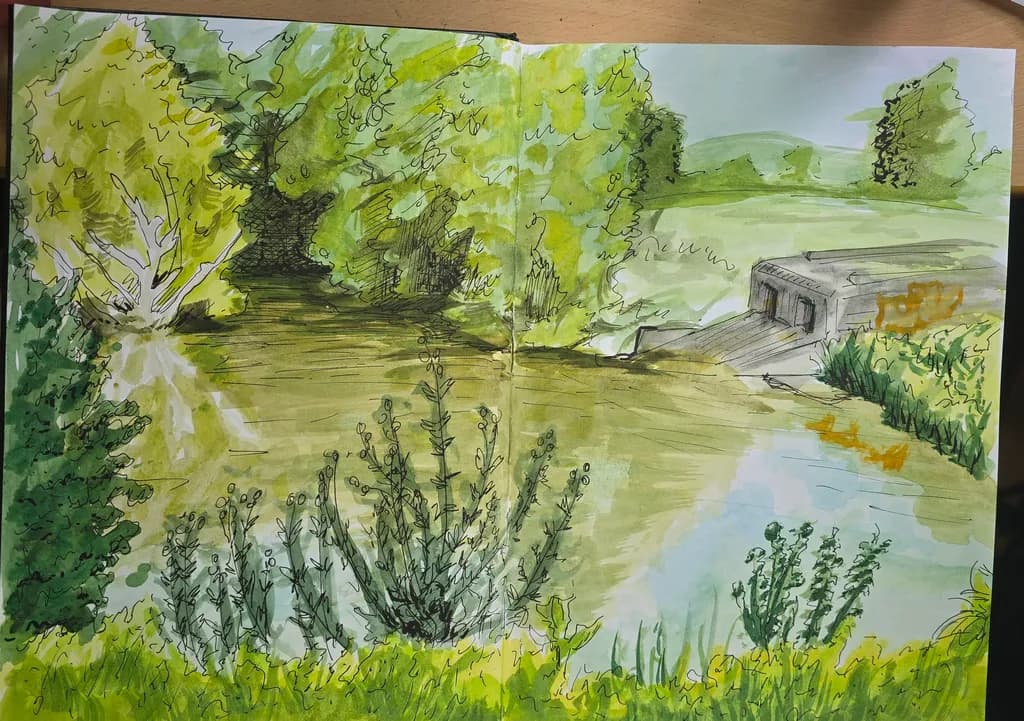 Pond and Bridge