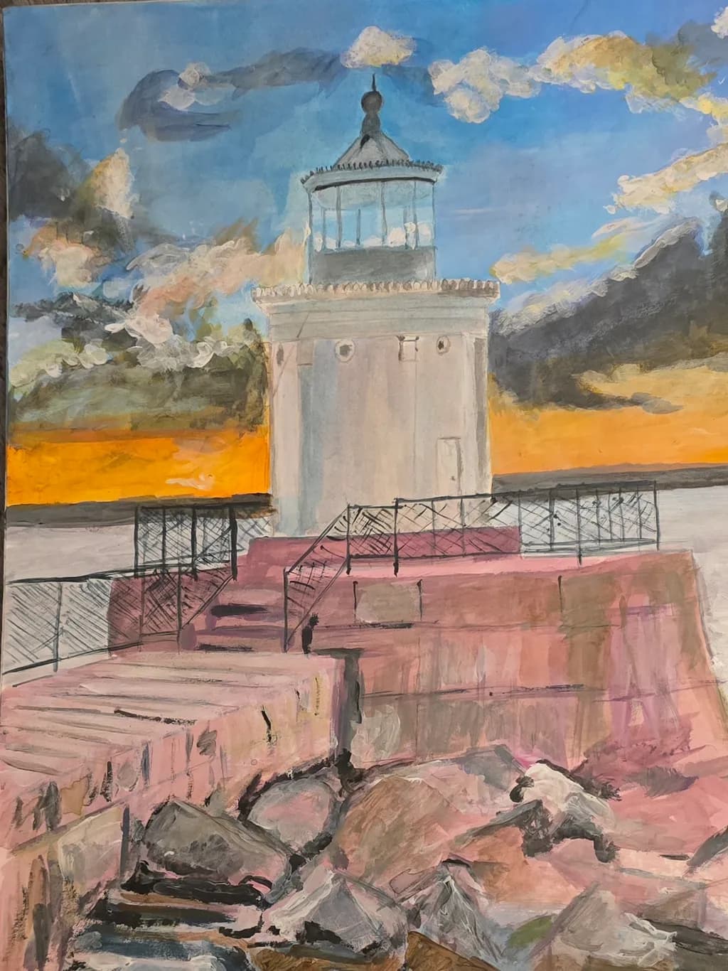 Lighthouse at Sunset