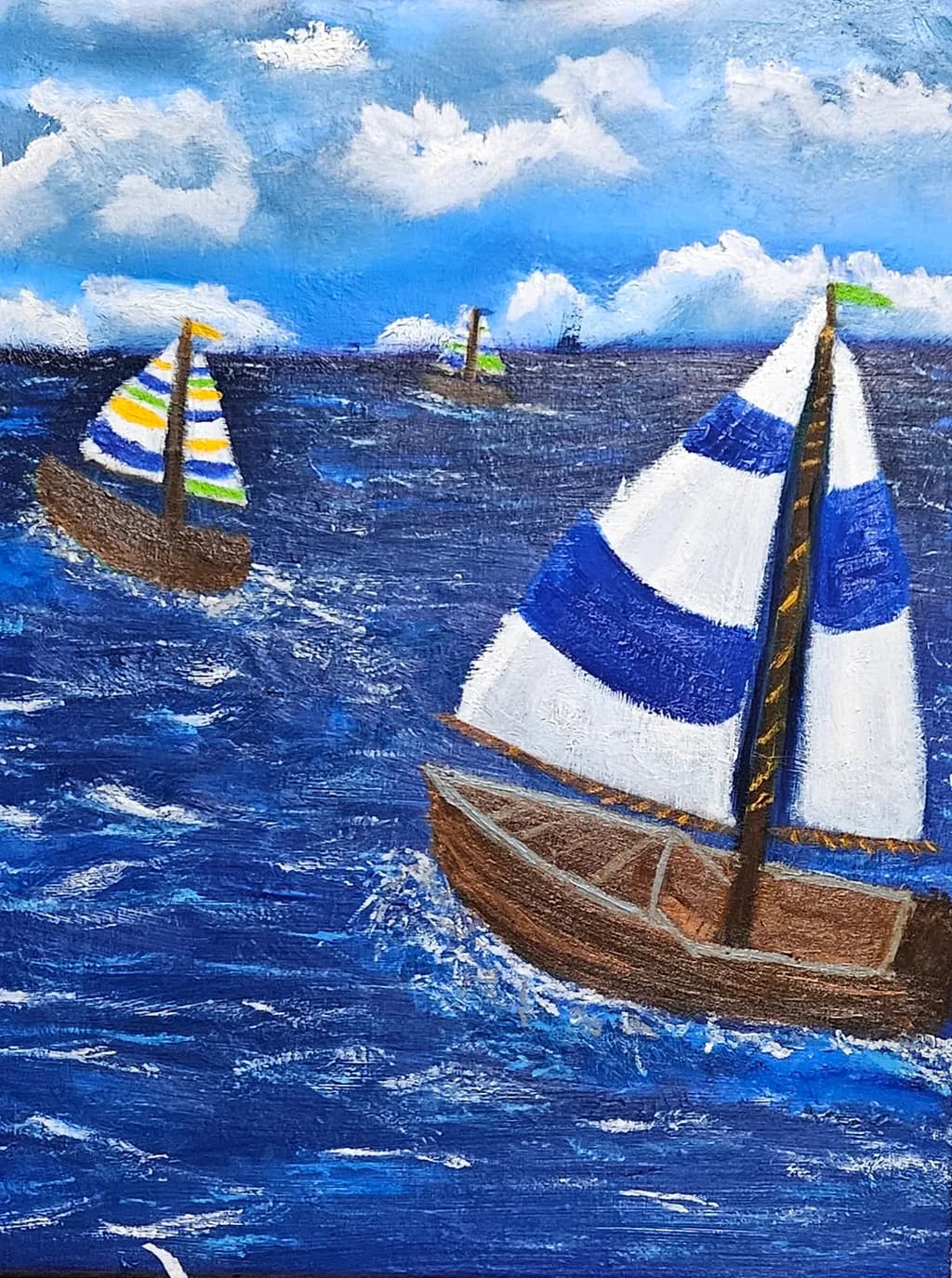 Sailboats on the Sea
