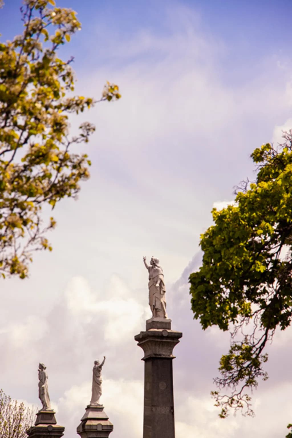 Statues Amid Trees