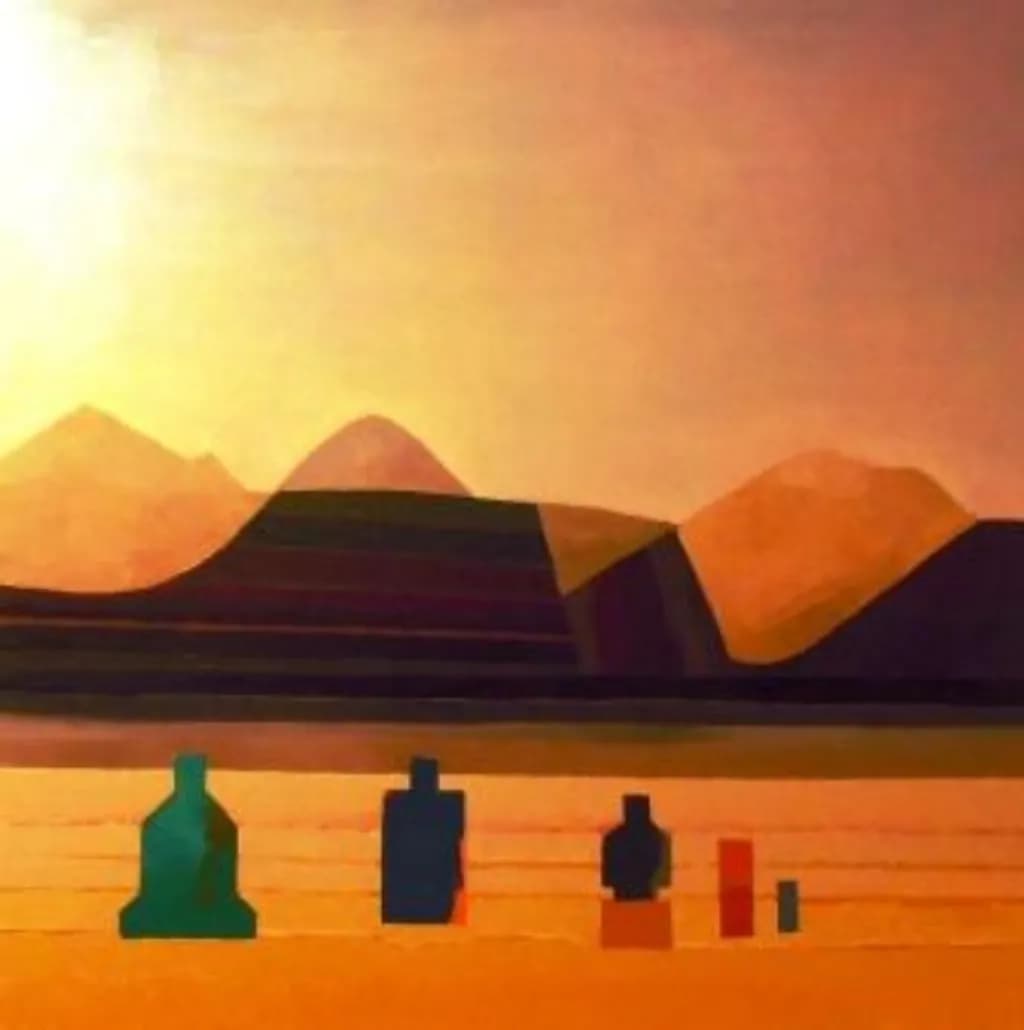 Mountain Sunset Silhouettes