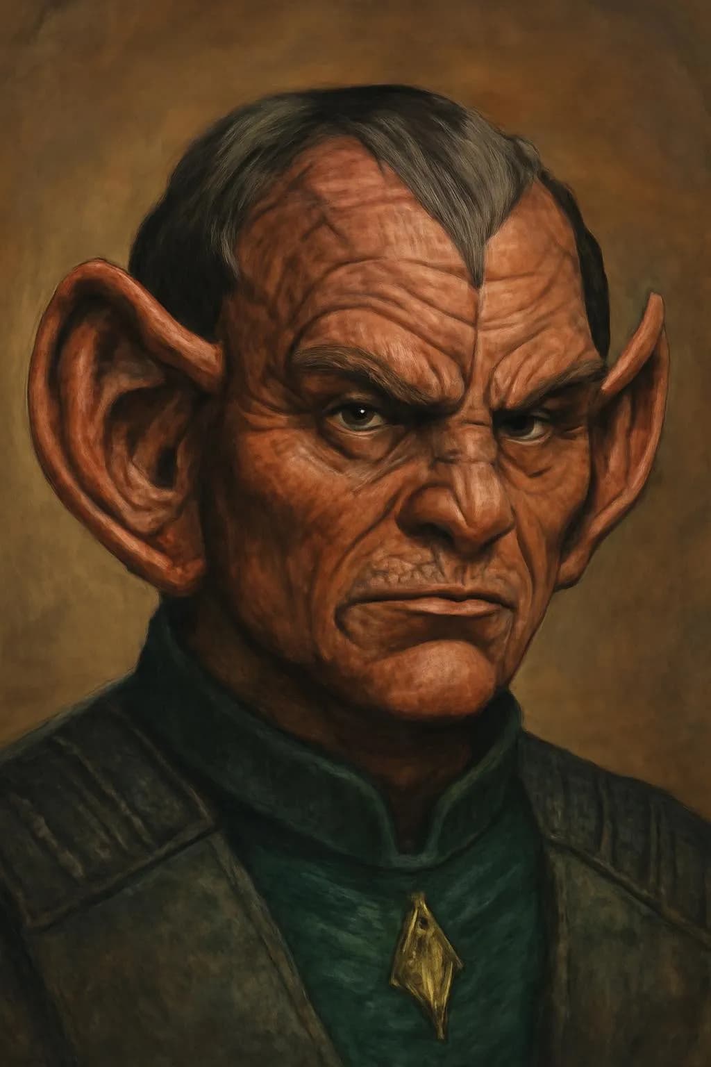 Portrait of Man with Large Ears