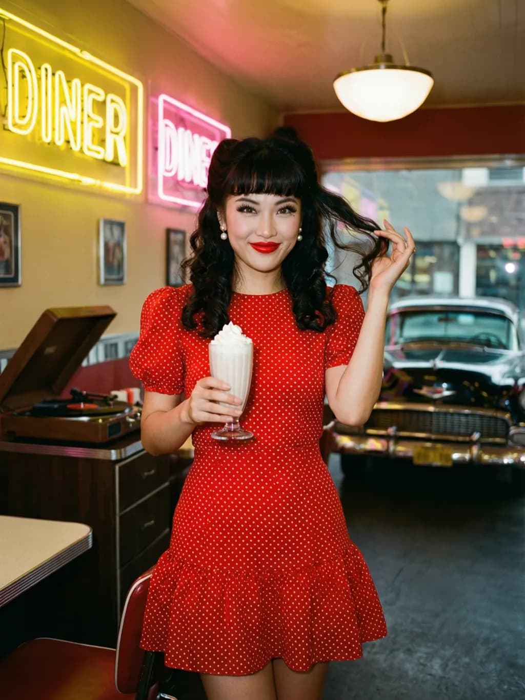Diner Milkshake Enjoyment