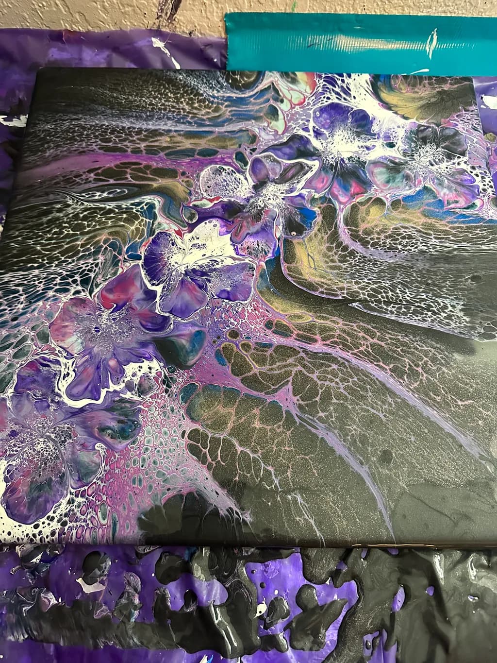 Purple Floral Waves