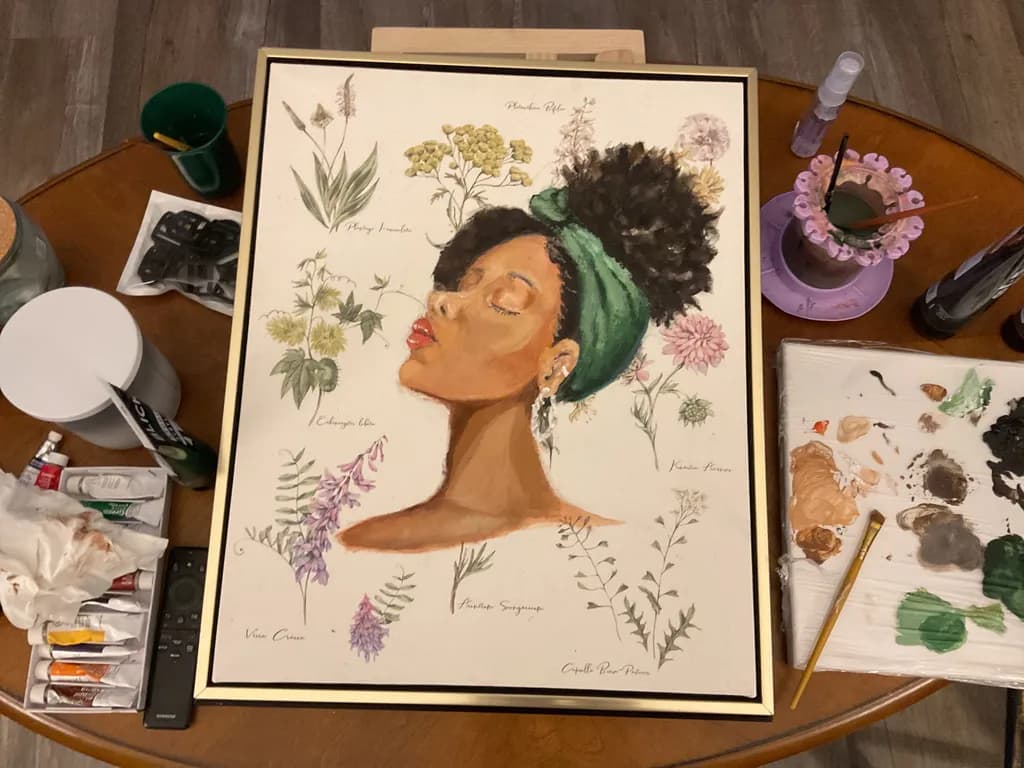 Portrait with Botanical Study