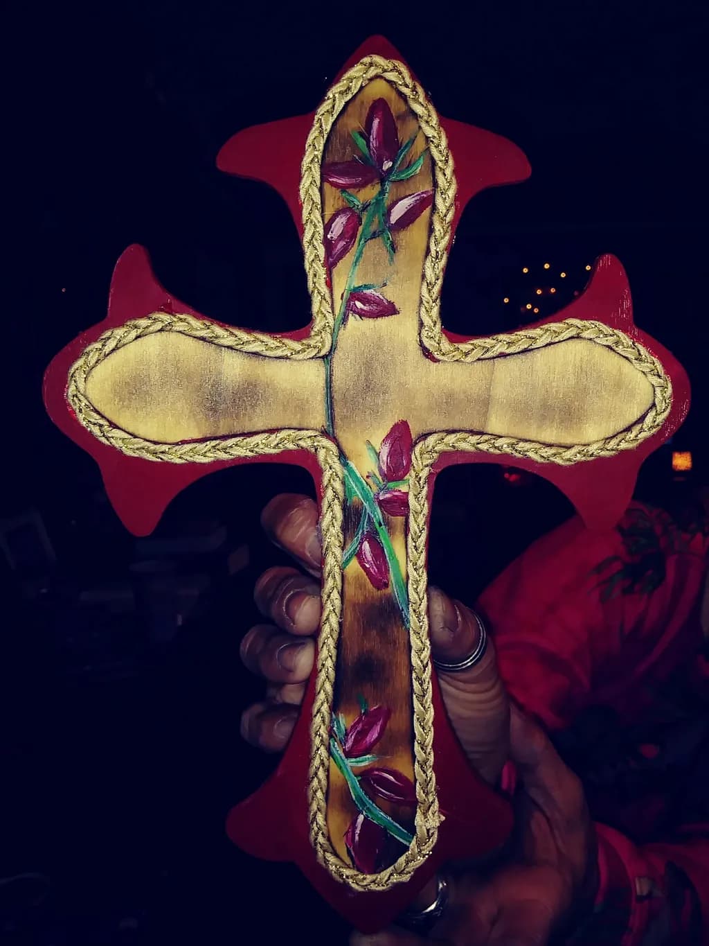 Decorated Cross with Flowers