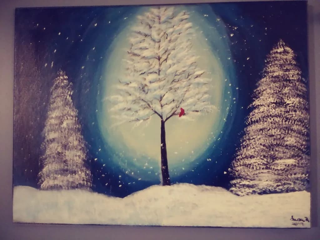 Winter Trees Glow