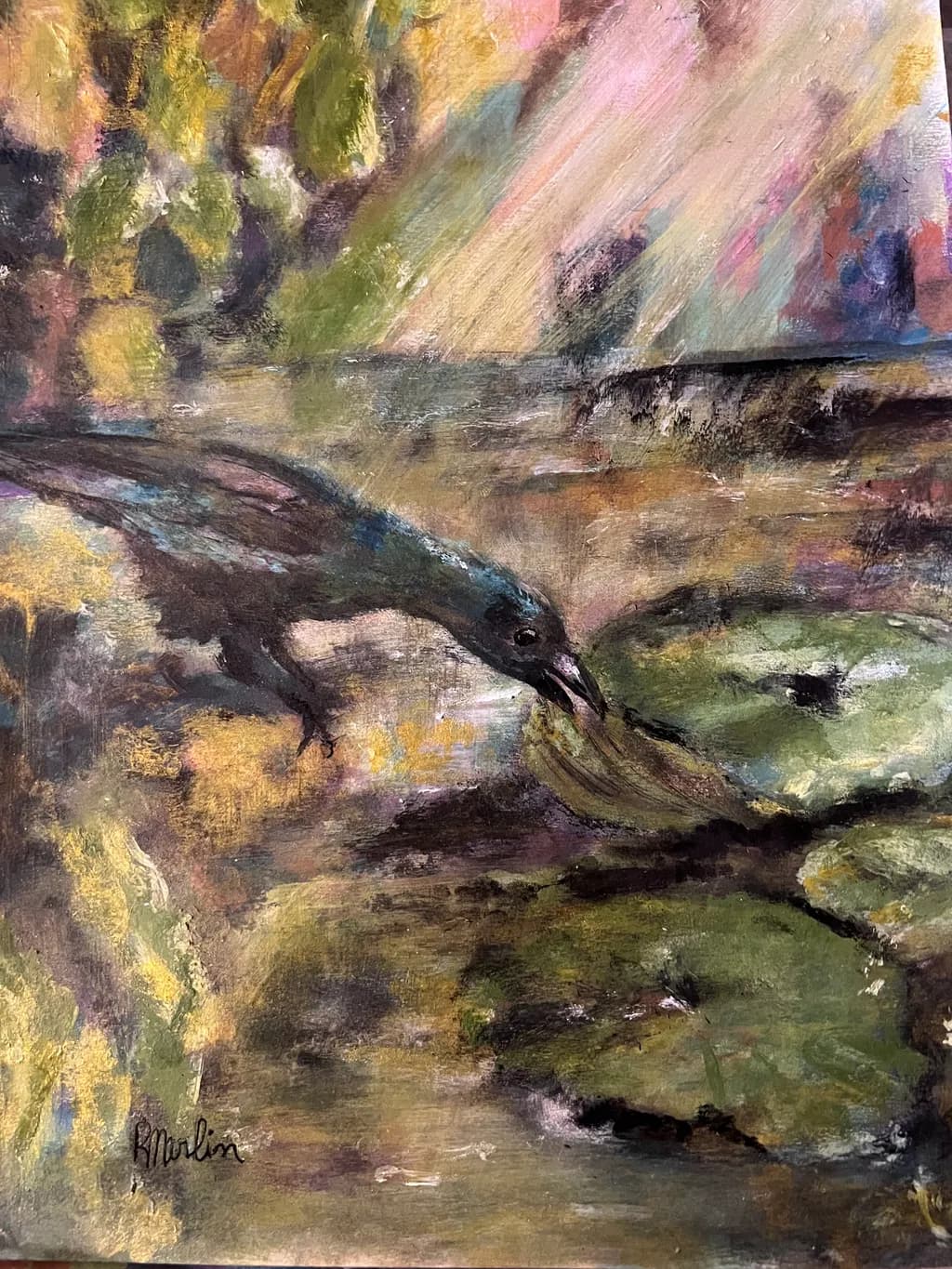 Bird by Lily Pads
