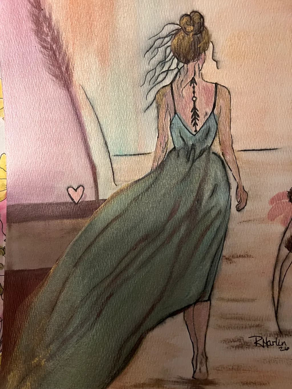 Woman in Flowing Dress