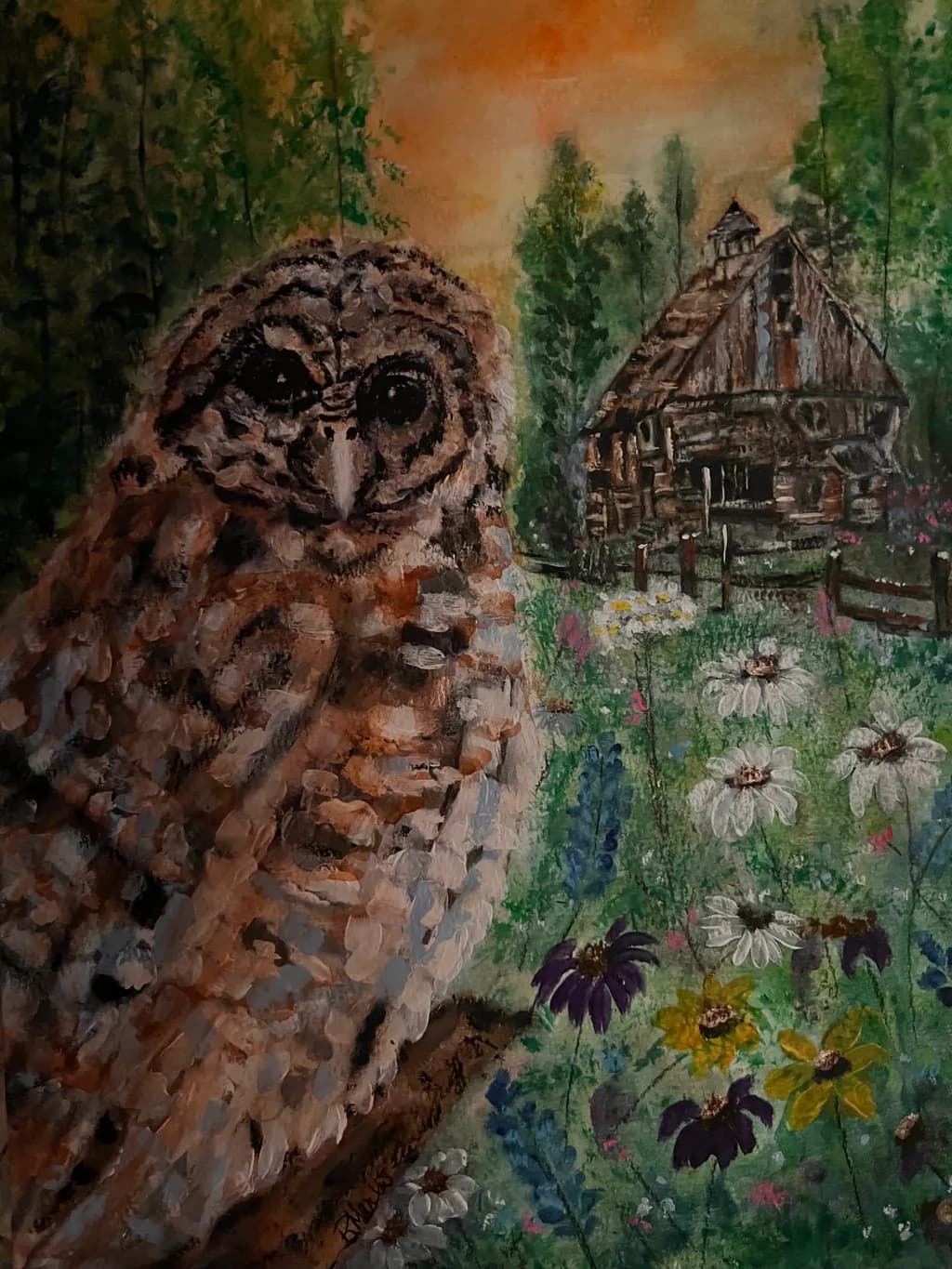 Owl and Cabin Garden