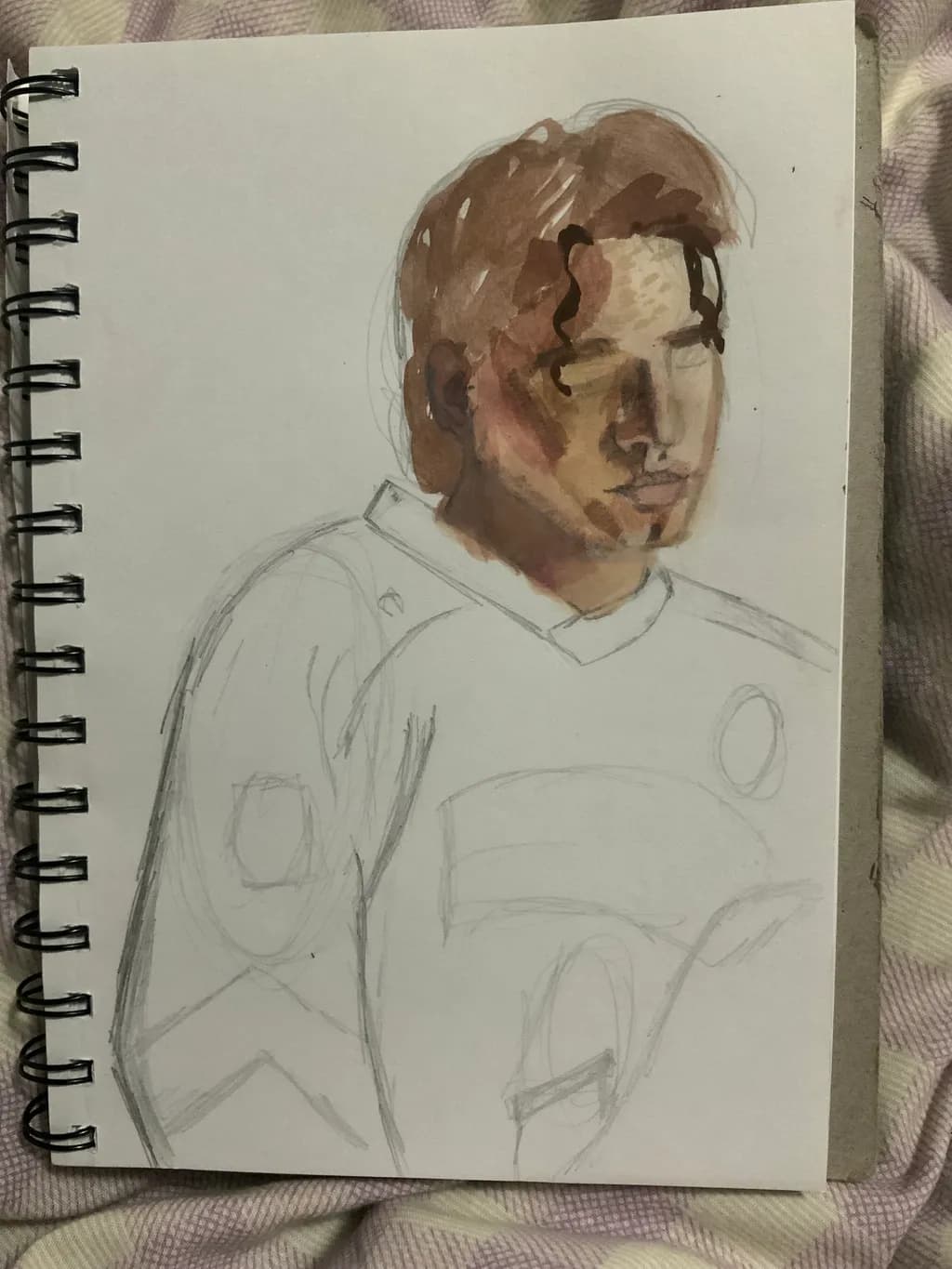 Thoughtful Watercolor Portrait