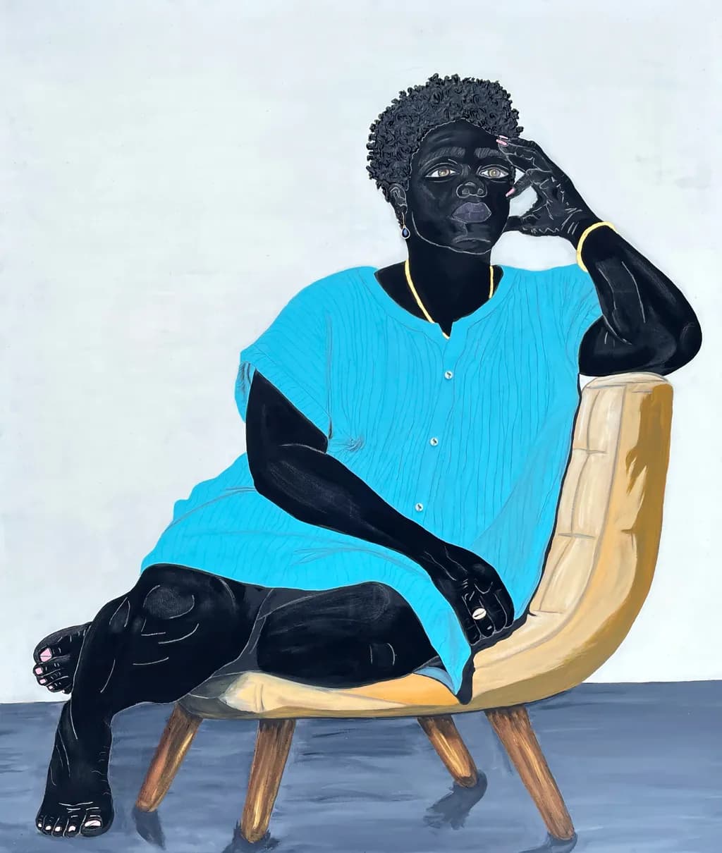 Seated Blue Portrait