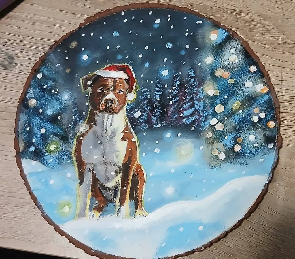 Winter Dog in Snow
