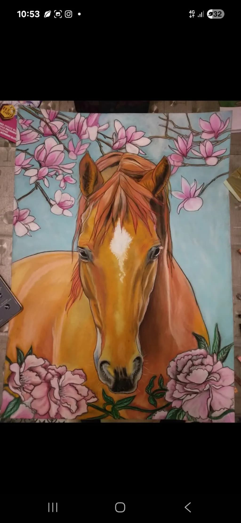 Horse with Blossoms