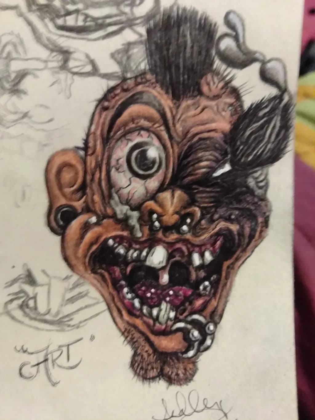 Distorted Grin Portrait