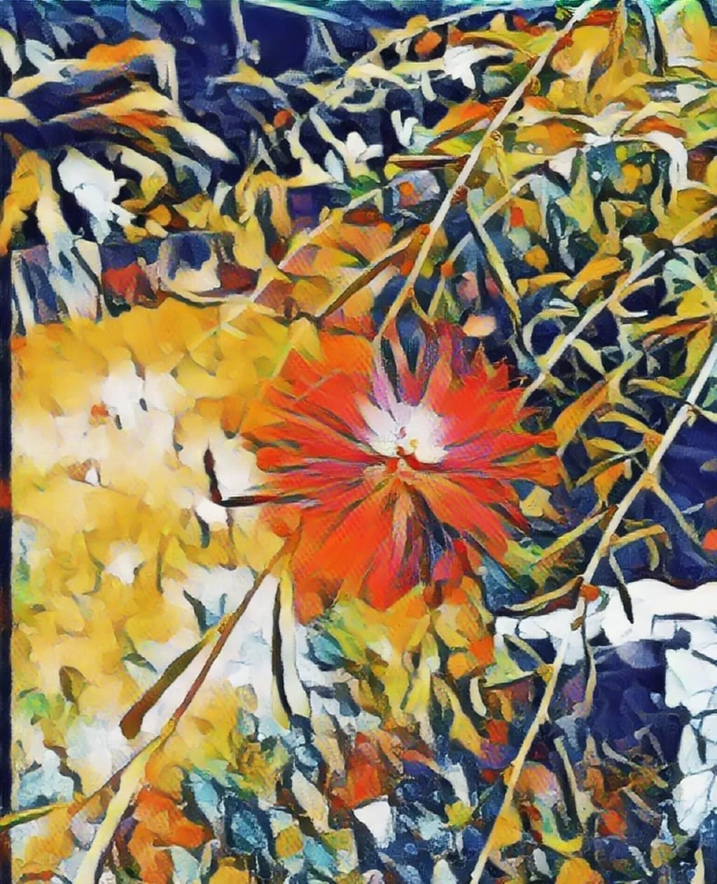 Red Flower Foliage