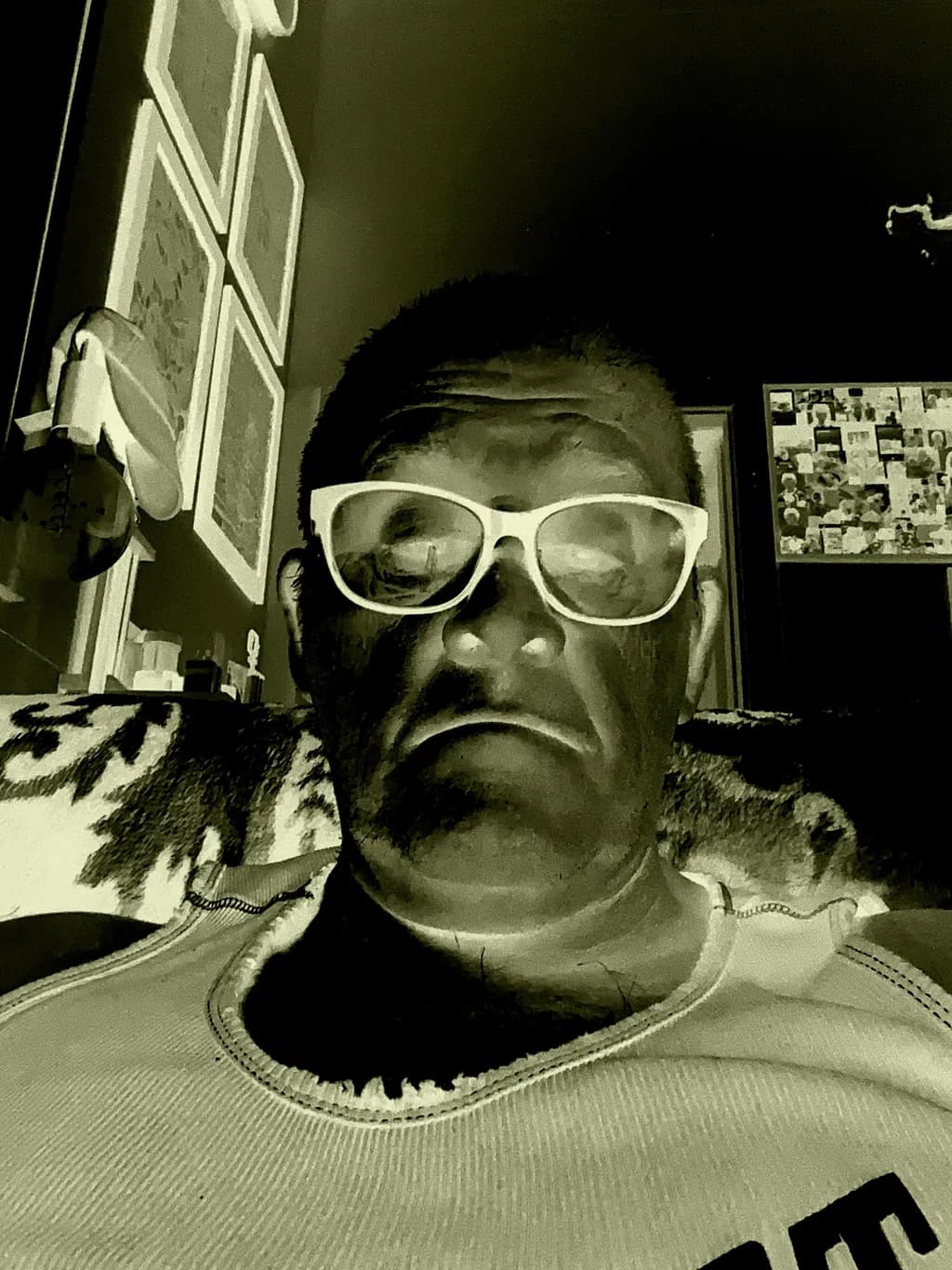Monochrome Portrait with Glasses