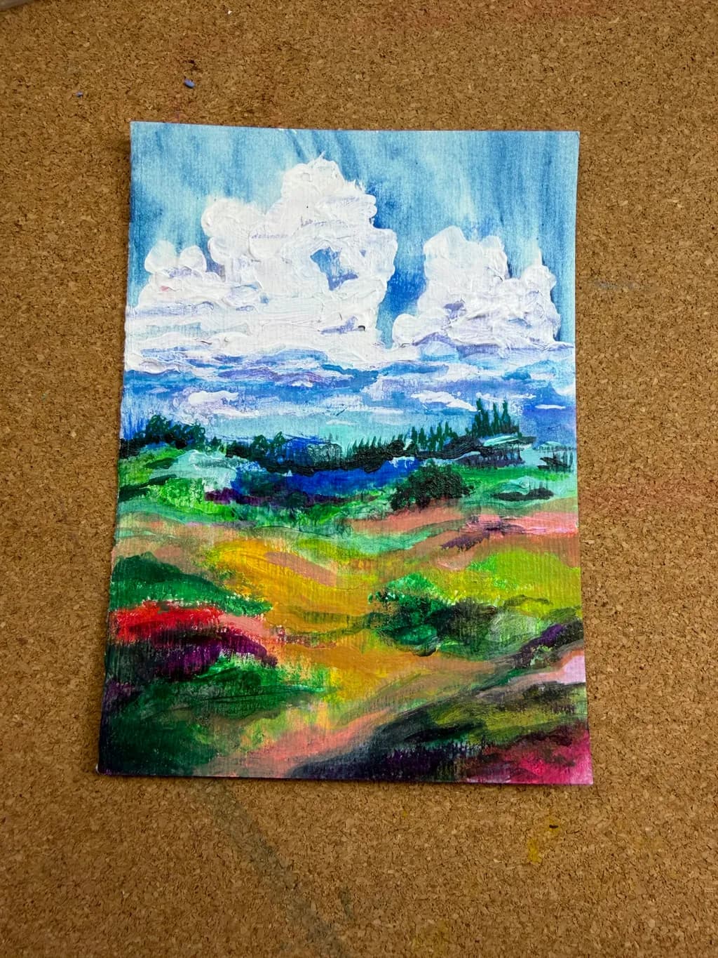 Clouds Over Colorful Fields
