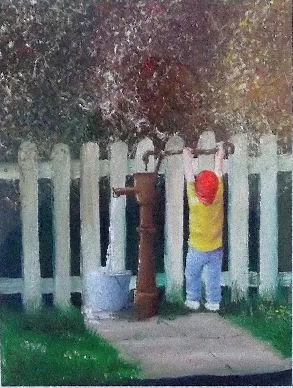 Child Reaching Fence