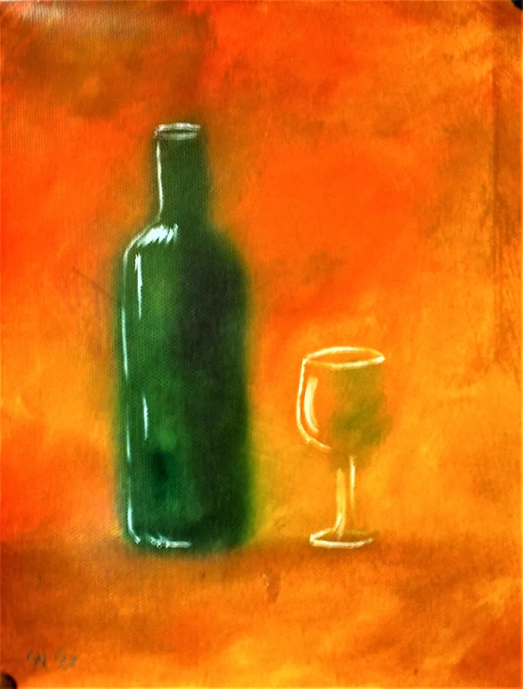 Bottle and Glass Composition