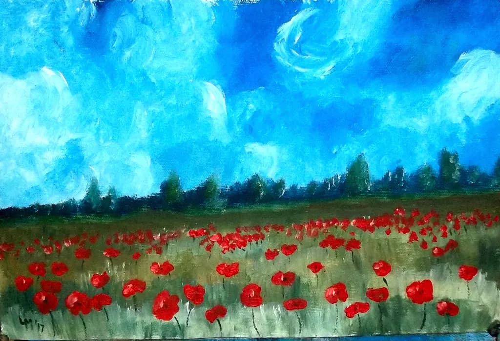 Poppy Field Sky