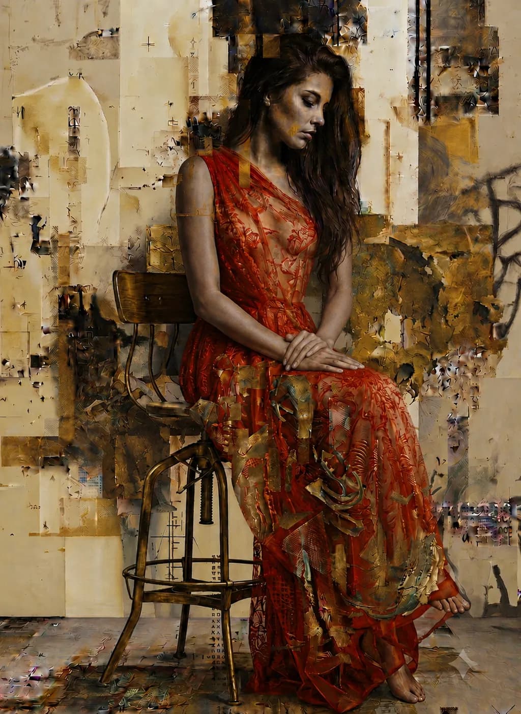 Woman in Red Dress