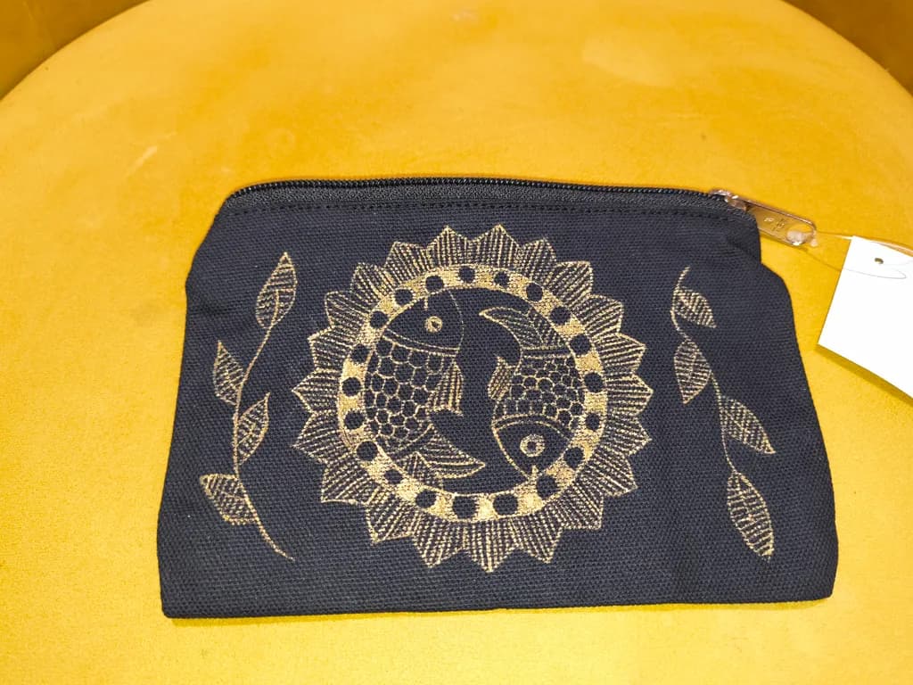 Golden Fish Circle Pouch