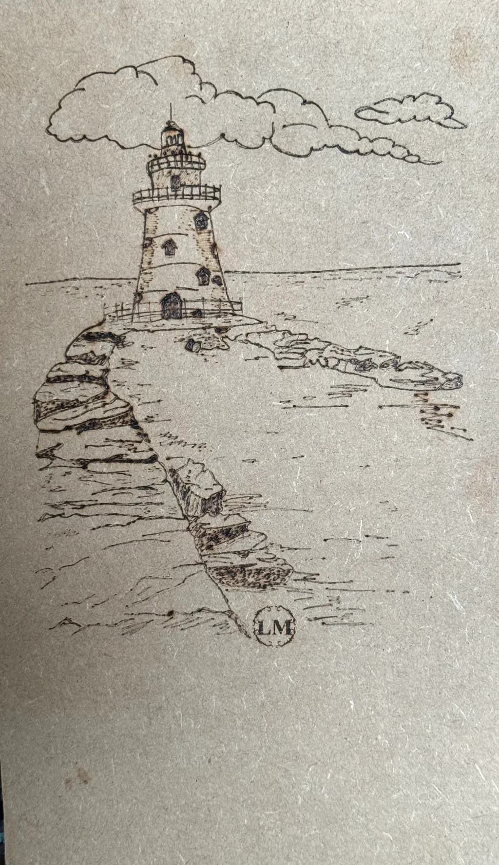 Lighthouse on Rocky Shore