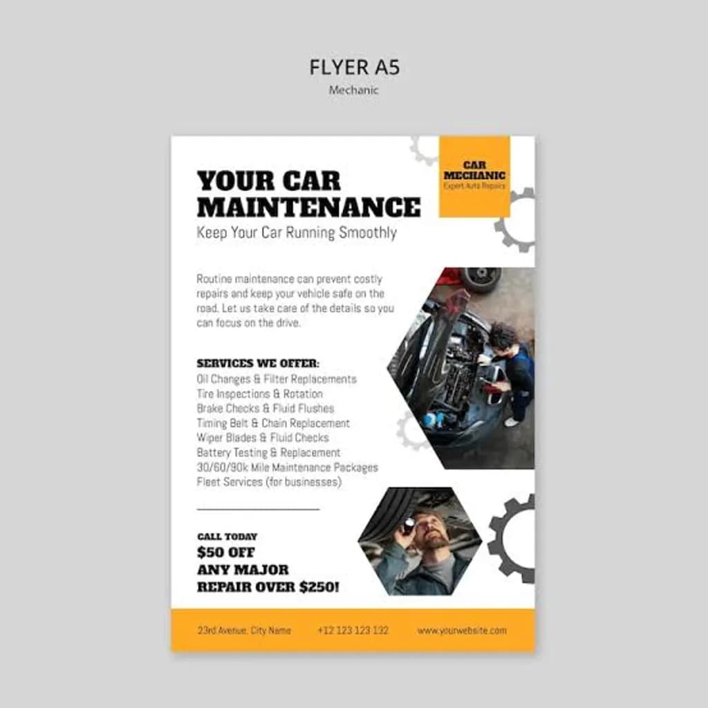 Car Maintenance Flyer