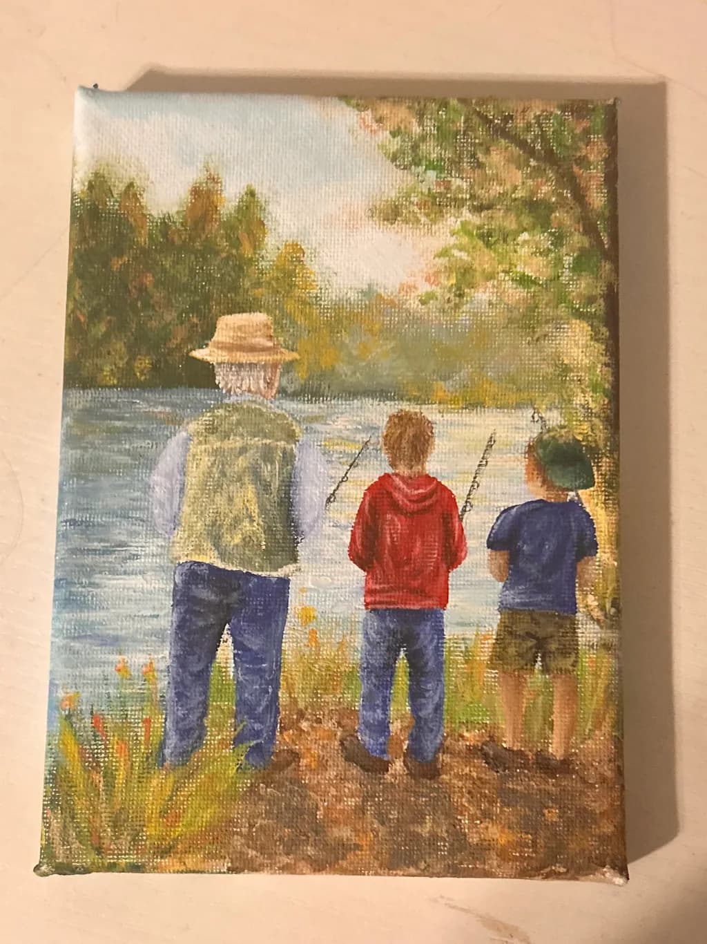 Fishing by the Riverbank