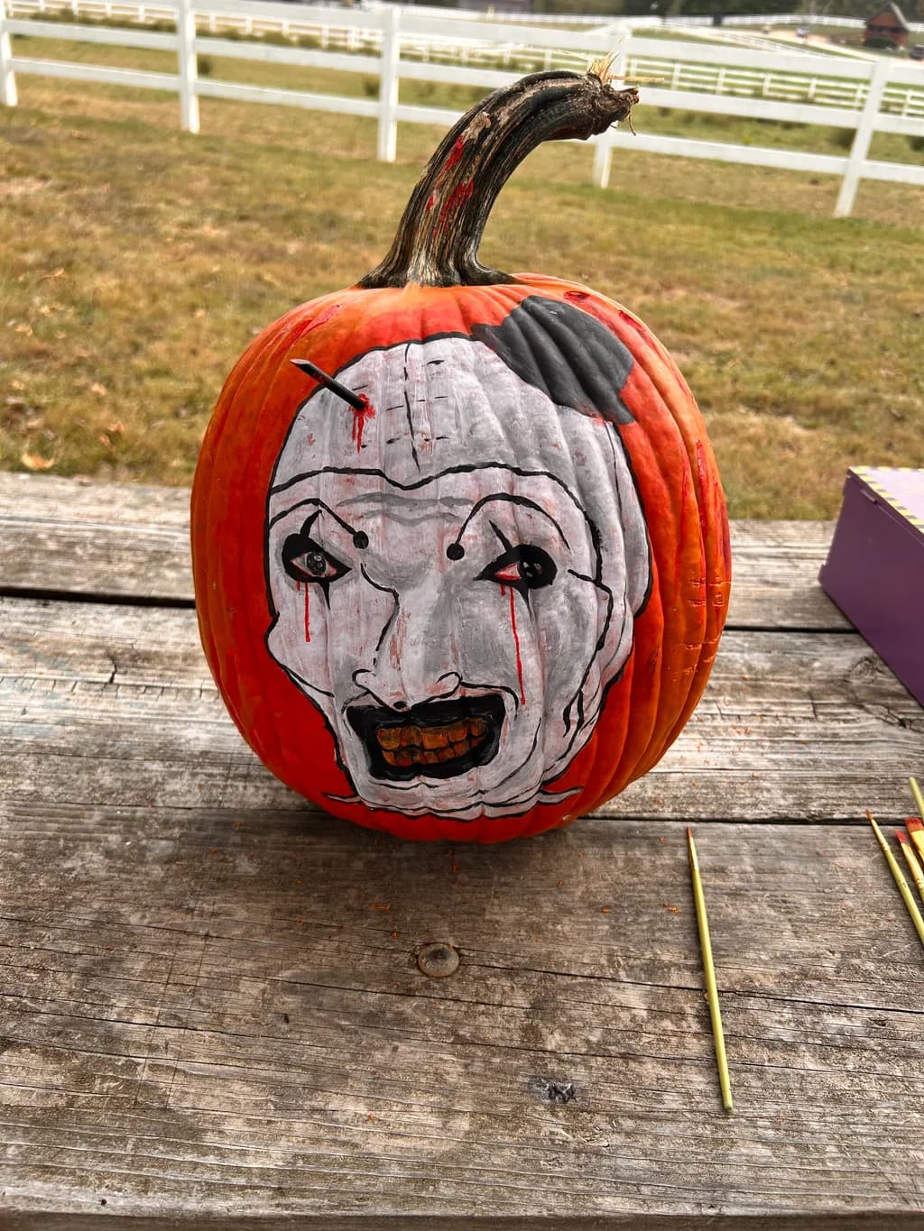 Creepy Clown Pumpkin