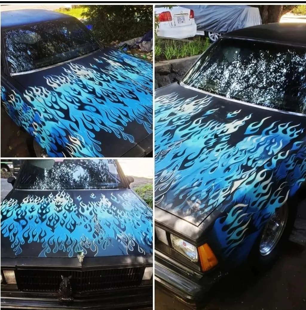Car Hood Flames