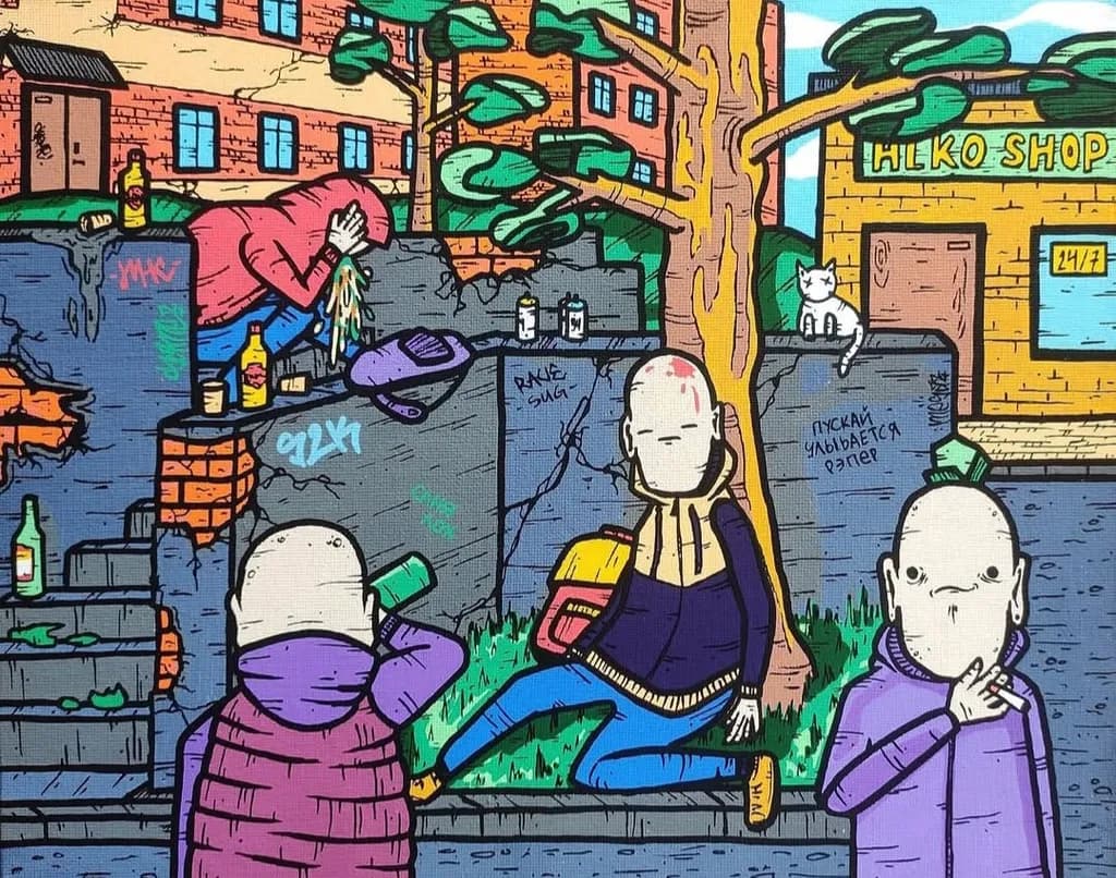 Urban Wall Scene