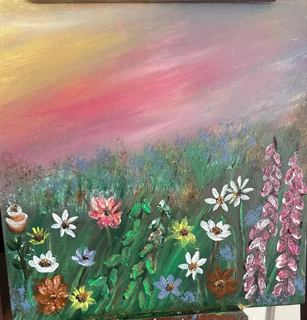 Wildflower Meadow Sunset