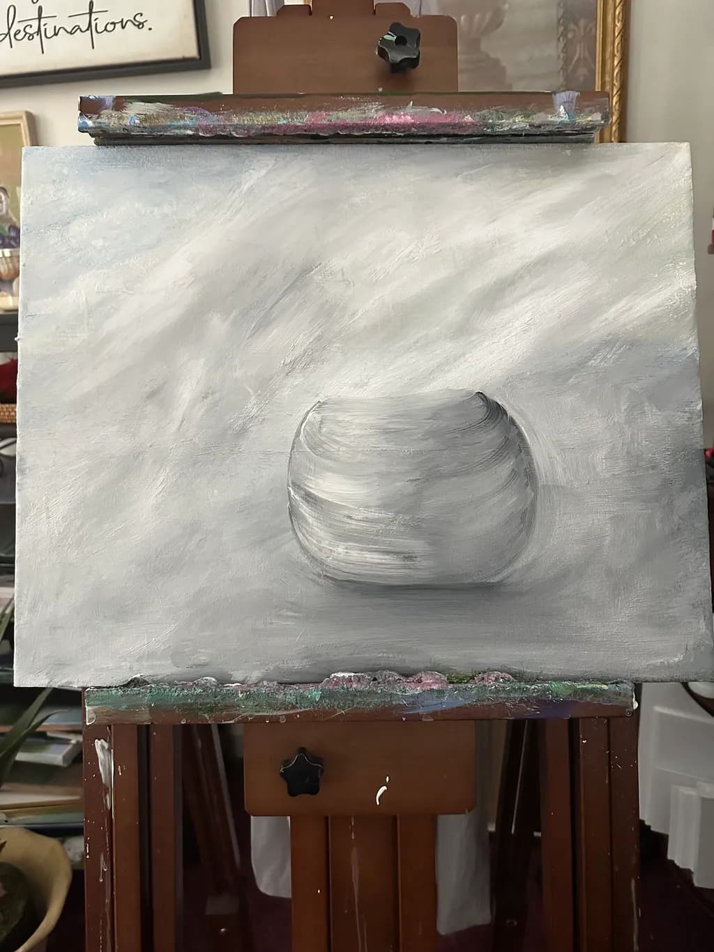 Gray Still Life Bowl