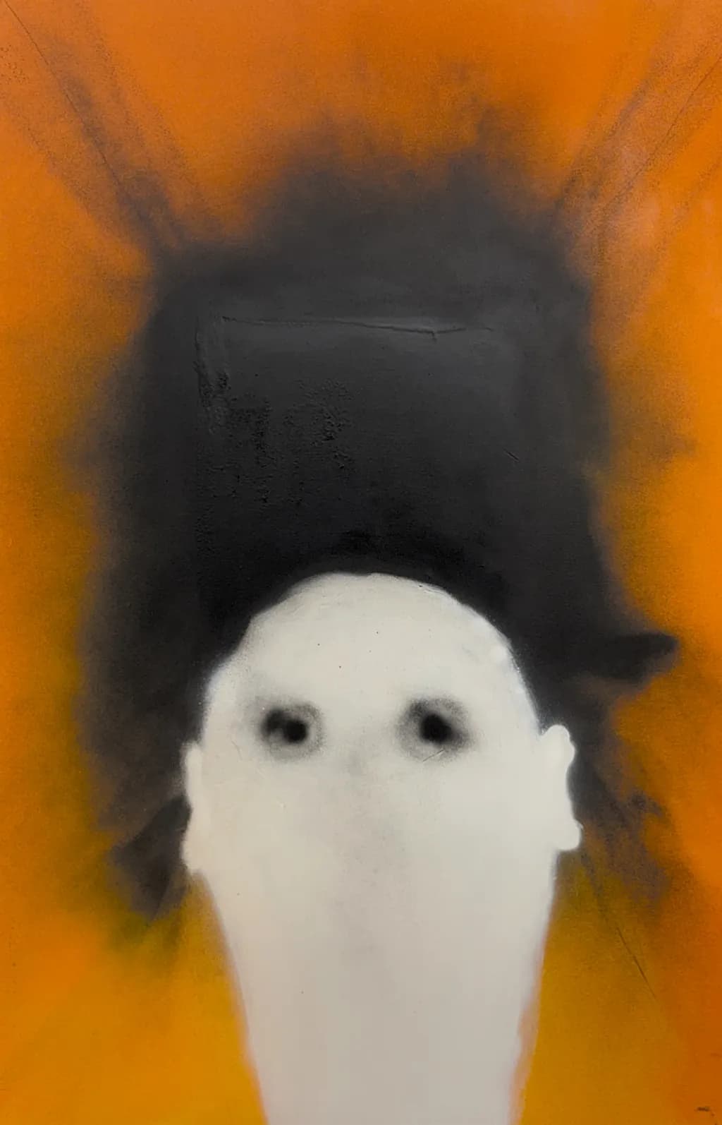 Ghostly Face on Orange