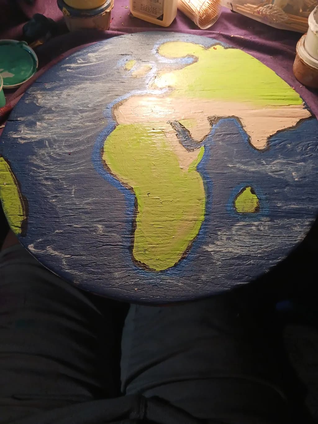 Wooden Earth Globe