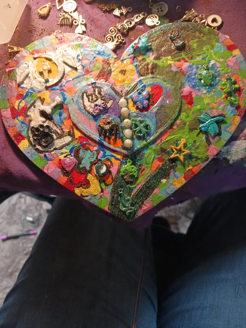 Heart Collage Assemblage