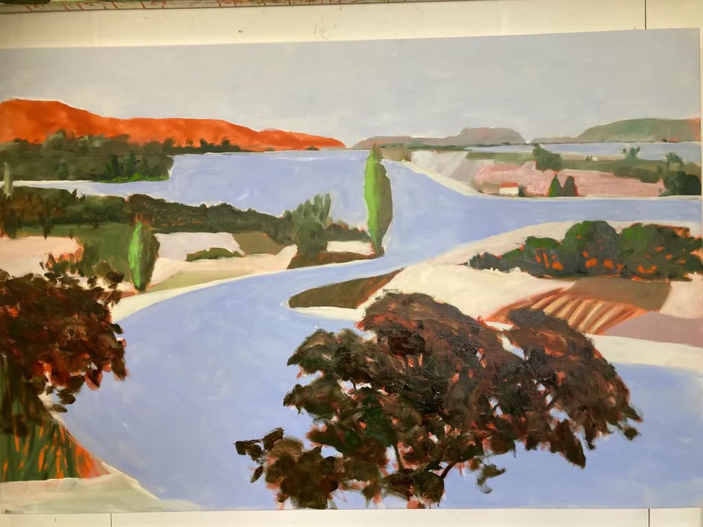 Curving River Landscape