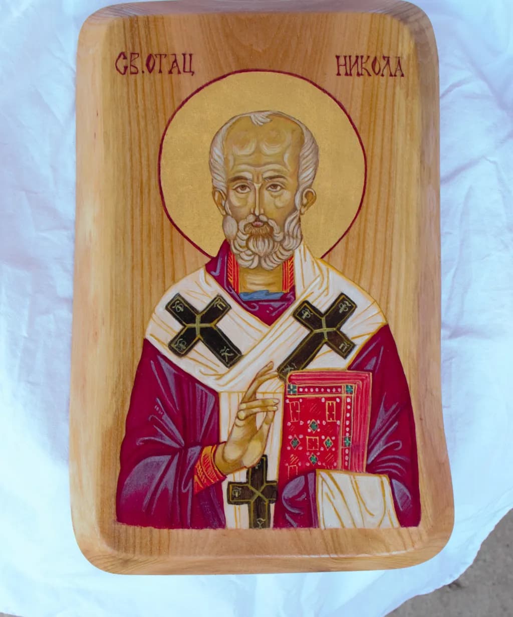 Saint Nicholas Icon Woodpanel