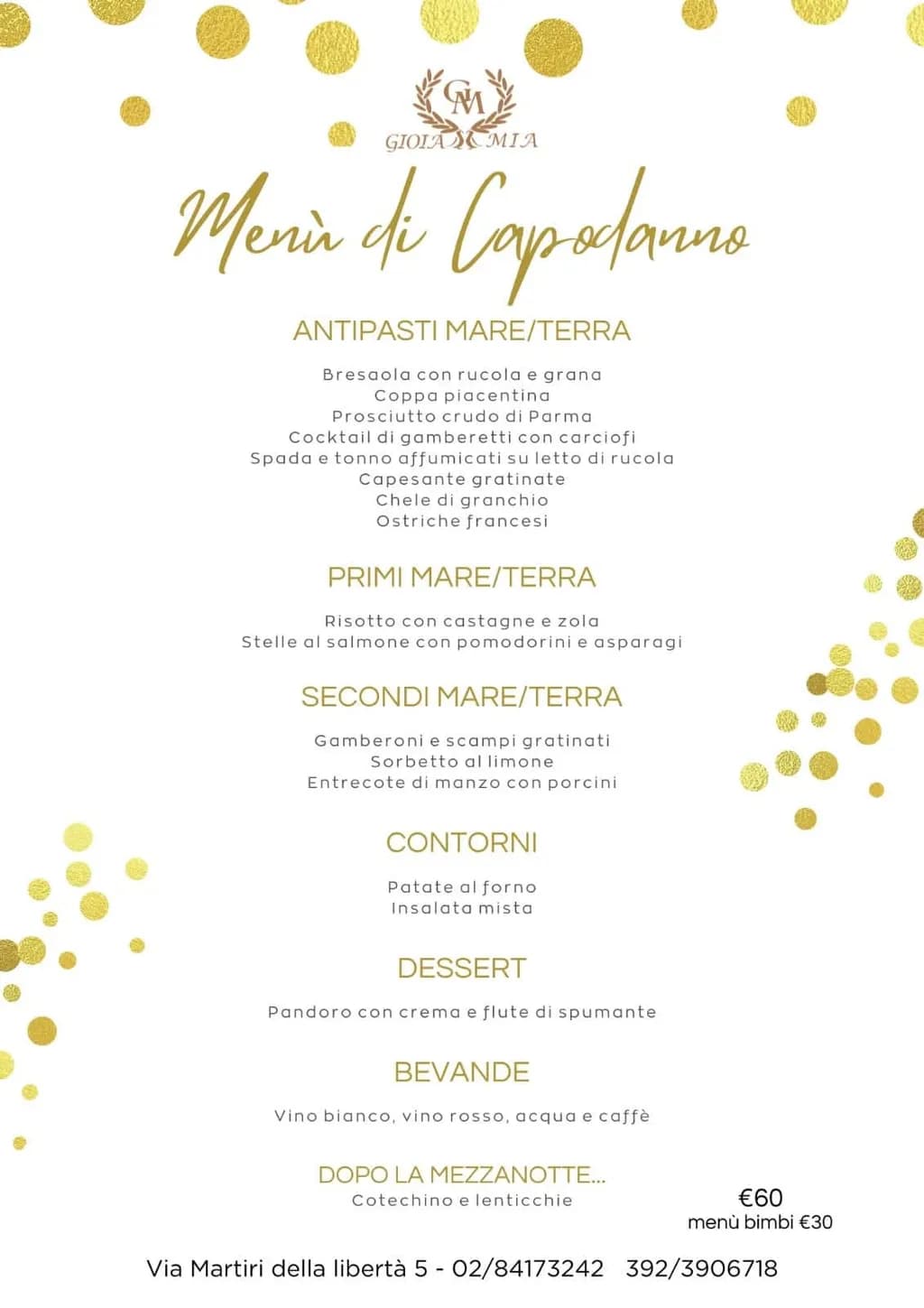 Capodanno Menu Celebration