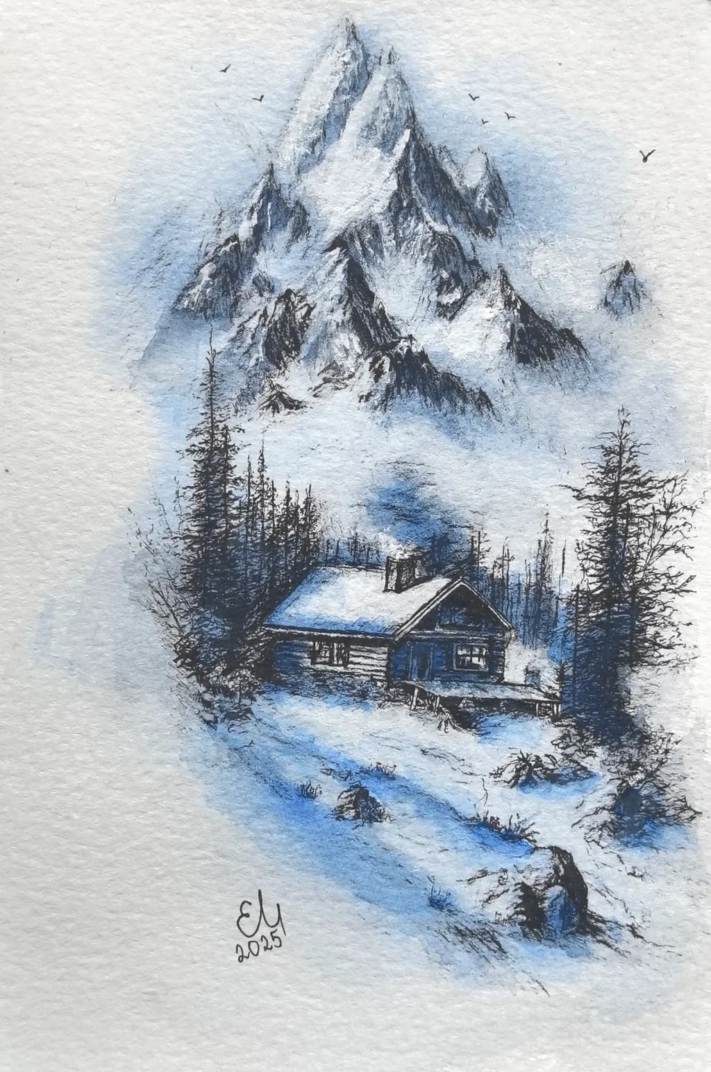 Mountain Cabin Winter